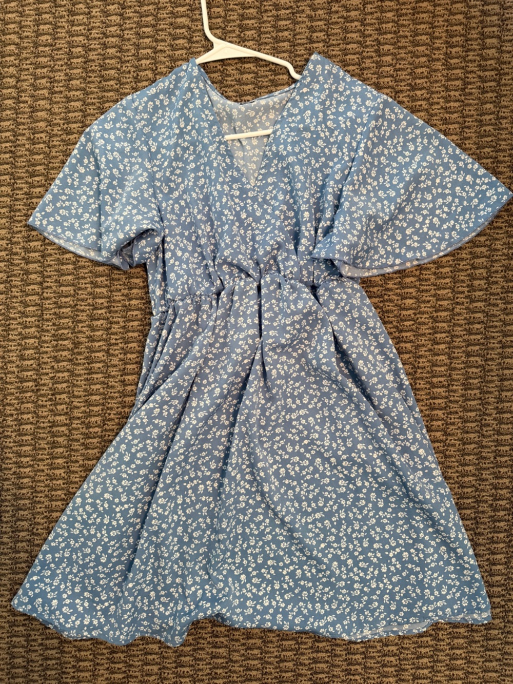 Women’s floral short maternity dress - S
